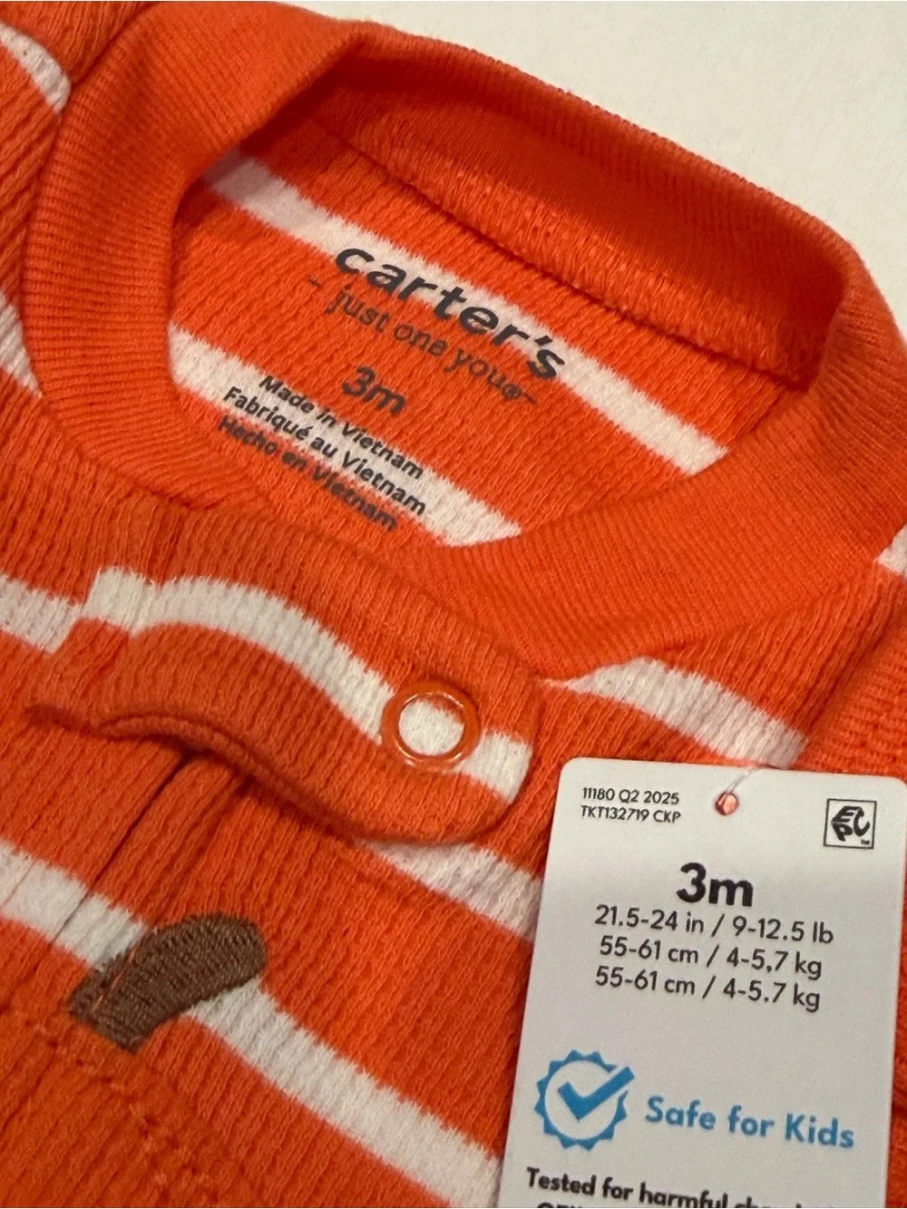 🖤🎃 NWT Carter’s Baby Pumpkin Sleeper - 3 Months - Halloween 🎃🖤